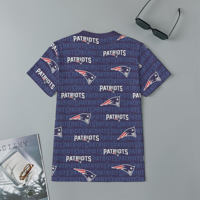 New England Patriots Zubaz All-Over Print Children's Short-Sleeve T-Shirt | 180GSM Cotton - Image 4