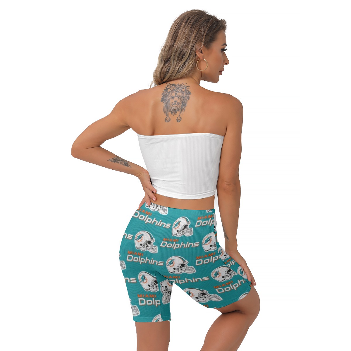 Miami Dolphins Zubaz All-Over Print Women's Shorts - Image 4