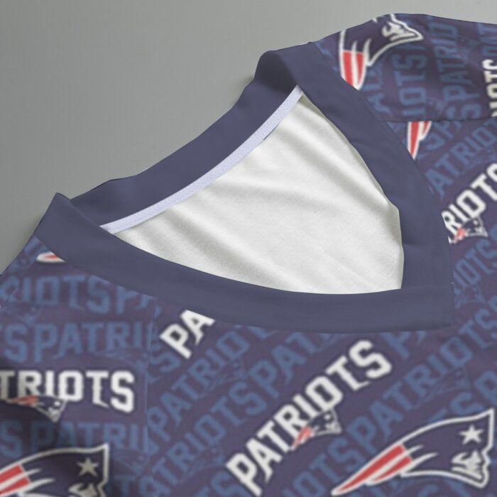 New England Patriots Zubaz All-Over Print Women's V-neck T-shirt With Short Sleeve - Image 1