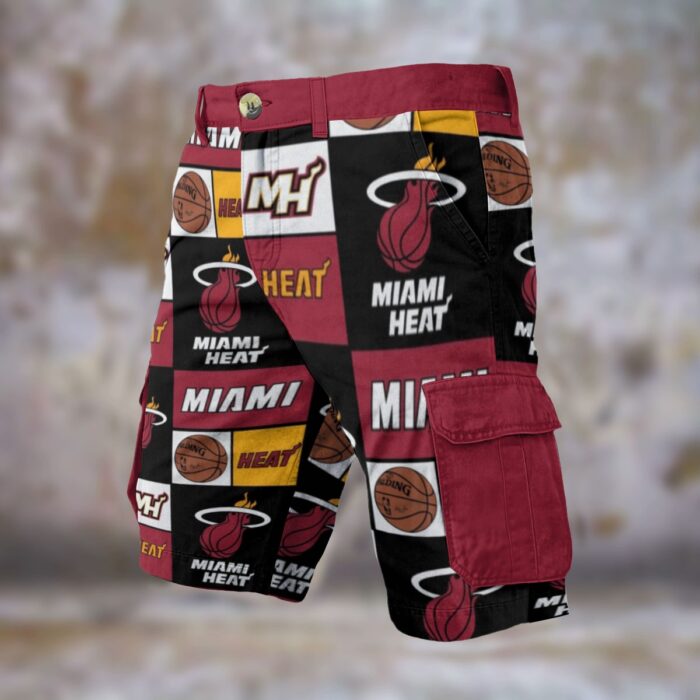 Miami Heat basketball Cargo Shorts - Image 2