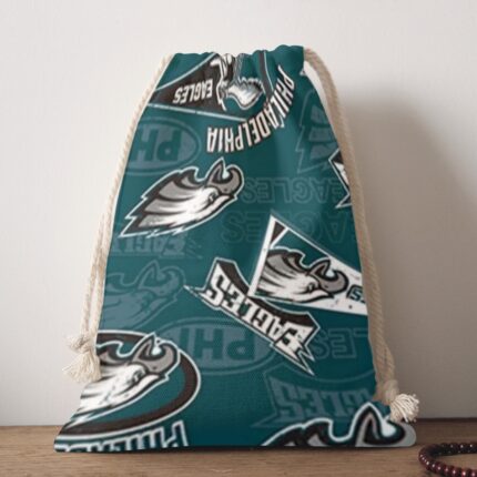 Philadelphia Eagles Zubaz Double-Side Printing Christmas Bag