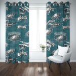 Philadelphia Eagles Zubaz Blackout Grommet Curtains | 265(gsm)