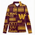 Washington Commanders Women's Quarter Zip Sport Shirt With  Long Sleeve - Image 2