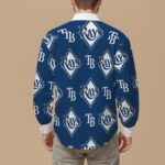 Tampa Bay Rays Men's Slim Fit Long Sleeve Shirt - Image 2