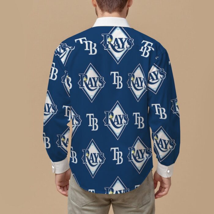 Tampa Bay Rays Men's Slim Fit Long Sleeve Shirt - Image 2