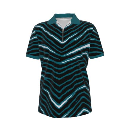 Philadelphia Eagles Zubaz All-over Print Men's Polo Shirt with Zipper