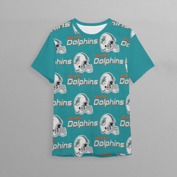 Miami Dolphins Zubaz All-Over Print Children's Sports T-Shirt - Image 2