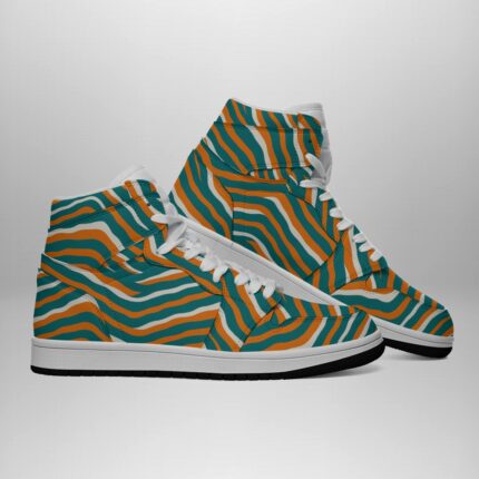 Miami Dolphins Zubaz Men's Synthetic Leather Stitching Shoes