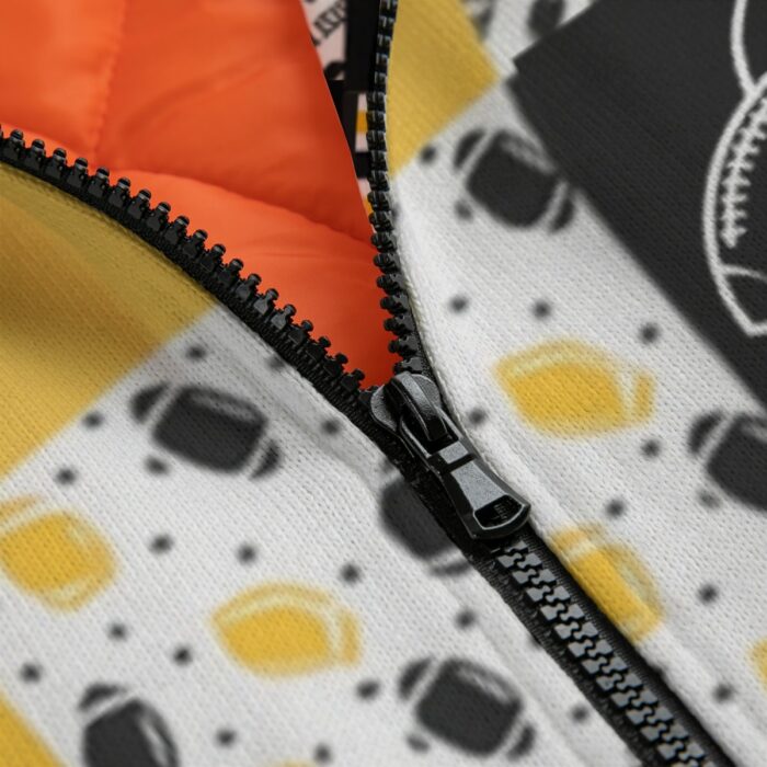 Pittsburgh Steelers Zubaz All-Over Print Unisex Knitted Fleece Lapel Outwear - Image 2