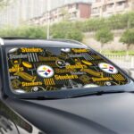 Pittsburgh Steelers Zubaz Windshield Sunshade | 145cm(57.1”) - Image 2