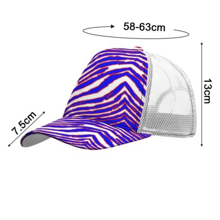 Buffalo Bills Zubaz All-Over Print Black Buckle Peaked Mesh Cap With Box