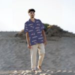 New England Patriots All-Over Print Men's Hawaiian Shirt With Button Closure - Image 2
