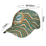Miami Dolphins Zubaz All-Over Print Peaked Cap - Image 2