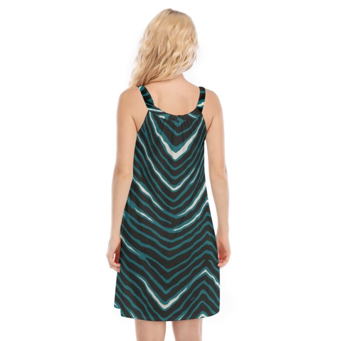 Philadelphia Eagles Zubaz All-Over Print Women's Sleeveless Cami Dress - Image 3