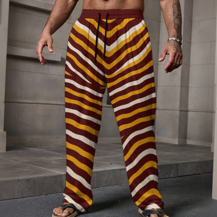 Washington Commanders zubaz Men's Loose Casual Pants With Pocket - Image 1