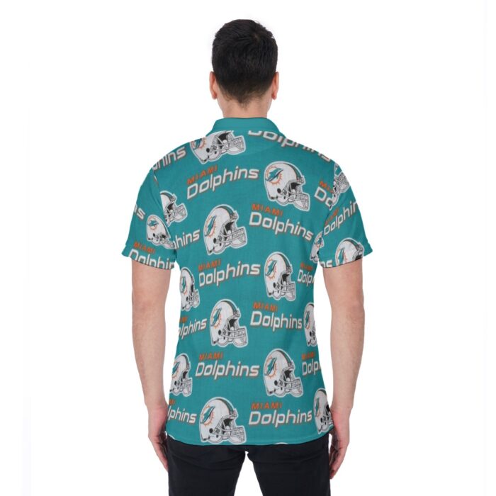 Miami Dolphins Zubaz All-Over Print Men's Polo Shirt - Image 5