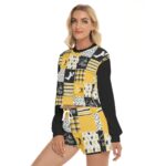 Pittsburgh Steelers All-Over Print Women's Short Sweatshirt And Pants Suit - Image 3