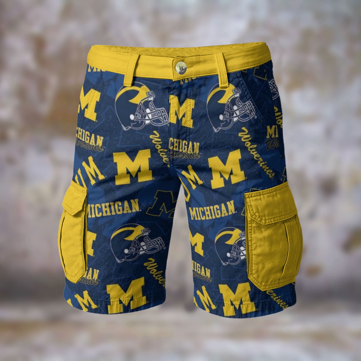 Michigan - Wolverines navy Cargo Shorts - Image 2