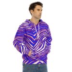 Buffalo Bills Zubaz All-Over Print Men's Pullover Hoodie | Velvet - Image 4