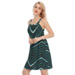 Philadelphia Eagles Zubaz All-Over Print Women's Sleeveless Cami Dress - Image 2