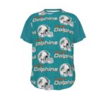 Miami Dolphins Zubaz All-Over Print Men's Short Sleeve Rounded Hem T-shirt - Image 2