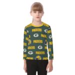Green Bay Packers All-Over Print Kid's O-neck Long Sleeve T-shirt - Image 2