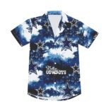 Dallas Cowboys Zubaz All-Over Print Men's Deep V-neck Short Sleeve T-shirt - Image 7