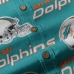 Miami Dolphins Zubaz All-Over Print Men's Breathable Cotton Shirt|125GSM