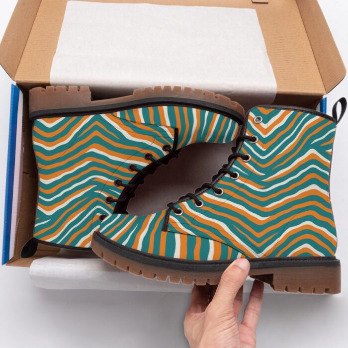 Miami Dolphins Zubaz All-Over Print Men's Martin Short Boots - Image 3