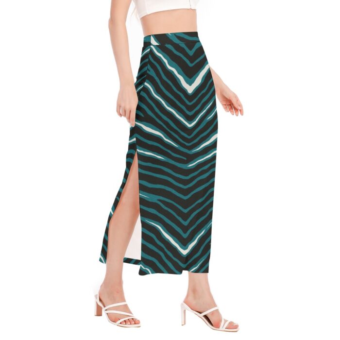 Philadelphia Eagles Zubaz All-Over Print Women's Side Slit Skirt - Image 2