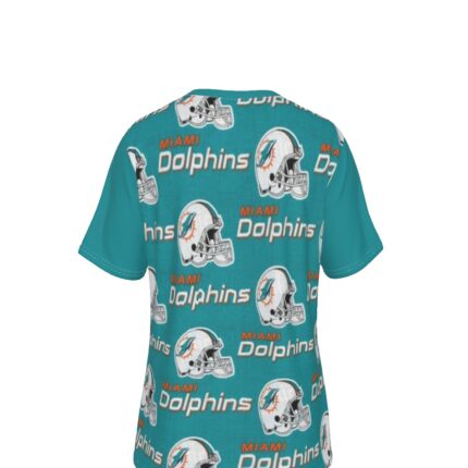 Miami Dolphins Zubaz All-Over Print V-Neck T-Shirt