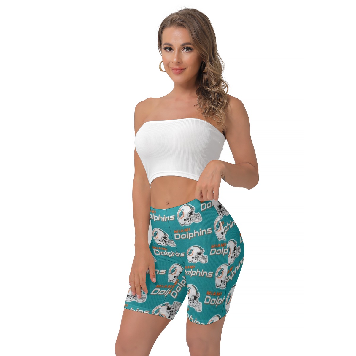 Miami Dolphins Zubaz All-Over Print Women's Shorts - Image 3