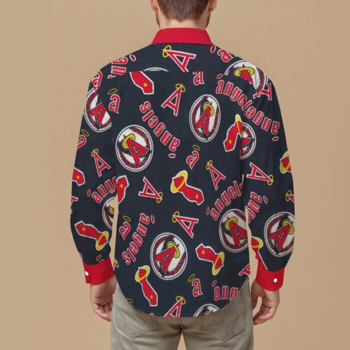 Los Angeles Angels Men's Slim Fit Long Sleeve Shirt - Image 2