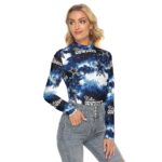 Dallas Cowboys Zubaz All Over Print Women's Stretchable Turtleneck Top - Image 3