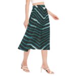 Philadelphia Eagles Zubaz All-Over Print Women's Long Section Chiffon Skirt - Image 2