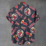 Los Angeles Angels Men's Stand Collar Shirt|110GSM Imitation Flax - Image 2