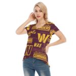 Washington Commanders Women's V-neck Short Sleeve T-shirt - Image 3