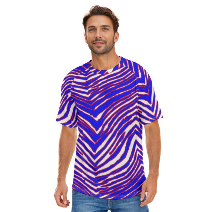 Buffalo Bills Zubaz All-Over Print Men's O-neck Short Sleeve T-shirt - Image 4