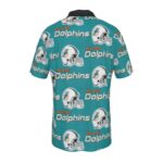 Miami Dolphins Zubaz All-Over Print Men's Lapel Zip Short Sleeve POLO - Image 3