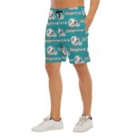 Miami Dolphins Zubaz All-Over Print Men's Beach Shorts With Elastic Waist - Image 7