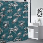 Philadelphia Eagles Zubaz Shower Curtains 150（gsm） - Image 3