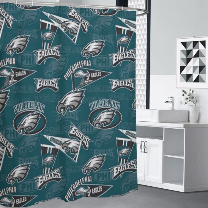 Philadelphia Eagles Zubaz Shower Curtains 150（gsm） - Image 3