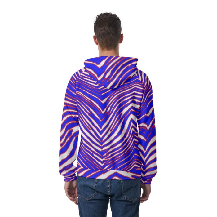 Buffalo Bills Zubaz All-Over Print Men's Raglan Pullover Hoodie - Image 4