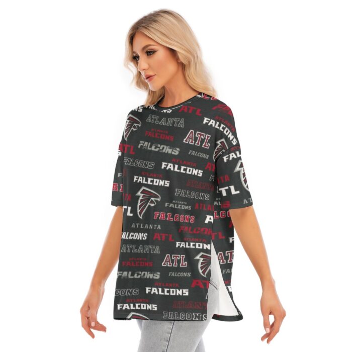 Atlanta Falcons  Women's Short Sleeves T-shirt With Hem Split - Image 1