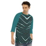 Philadelphia Eagles Zubaz All-Over Print Men's O-neck Raglan Sleeve T-shirt