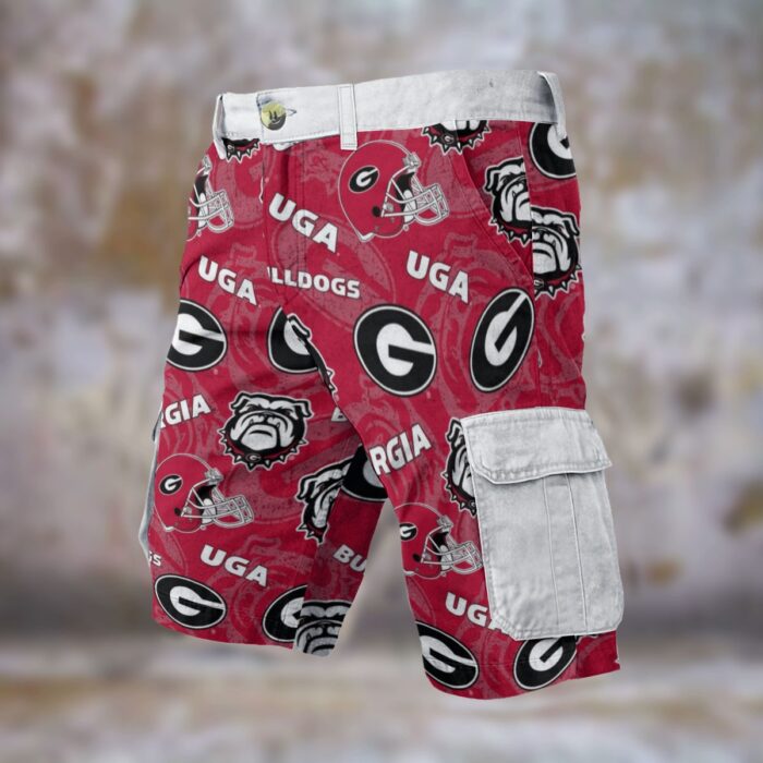 Georgia - Bulldogs university red Cargo Shorts - Image 2