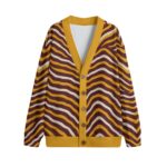 Washington Commanders Zubaz V-neck Knitted Fleece Cardigan With Button Closure