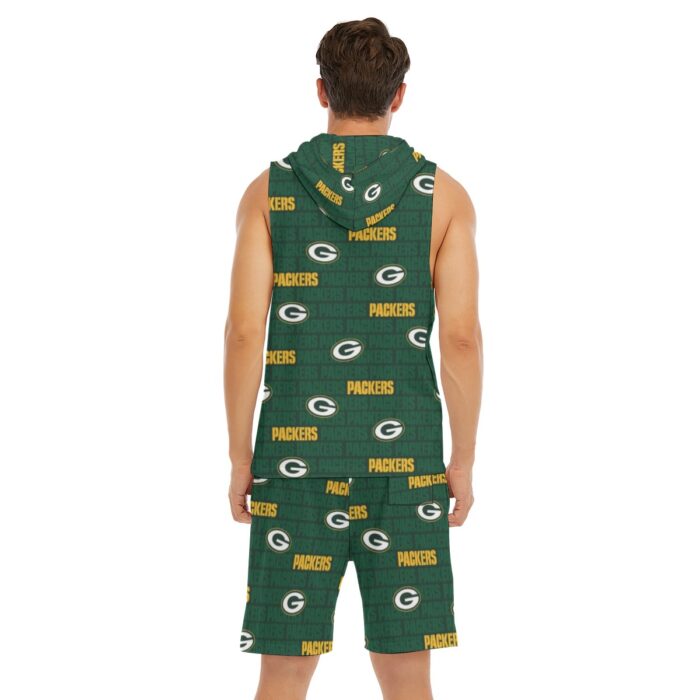 Green Bay Packers All-Over Print Men's Sleeveless Vest And Shorts Set - Image 2