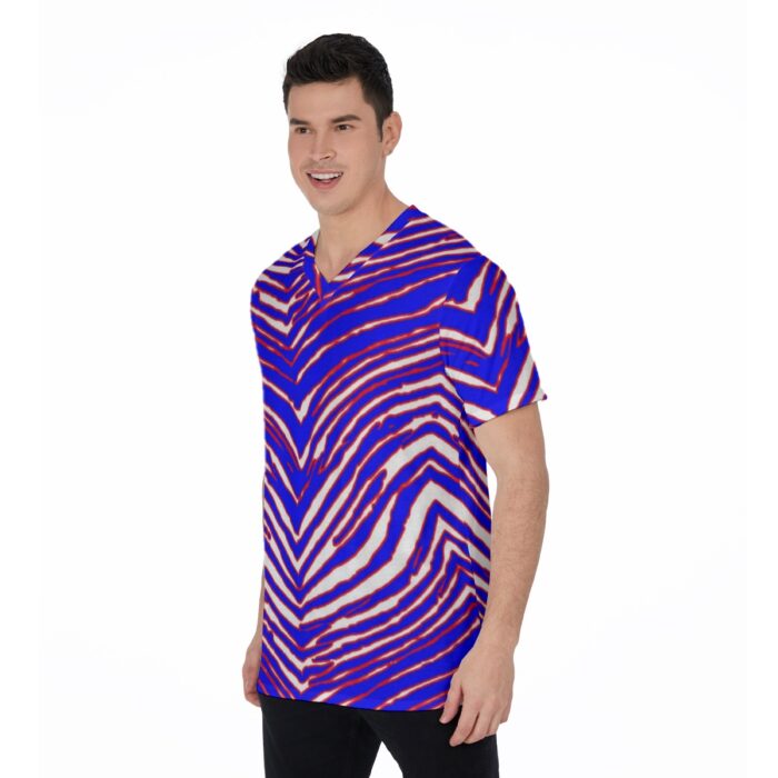 Buffalo Bills Zubaz All-Over Print V-Neck T-Shirt - Image 6