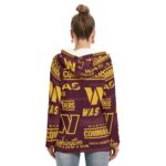 Washington Commanders Redskins Women's Hoodie With Double Hood - Image 4